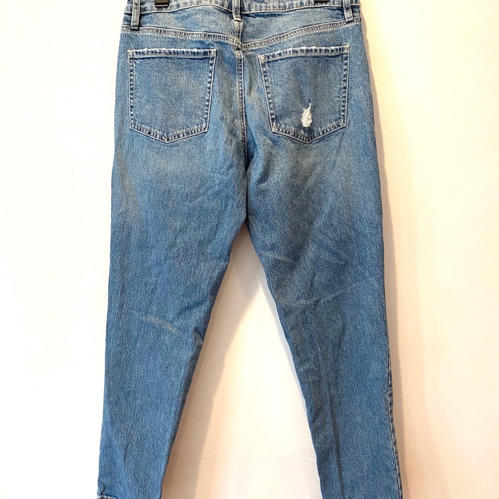 GARAGE 09 High Waisted Cropped Distressed Jeans - Picture 9 of 10